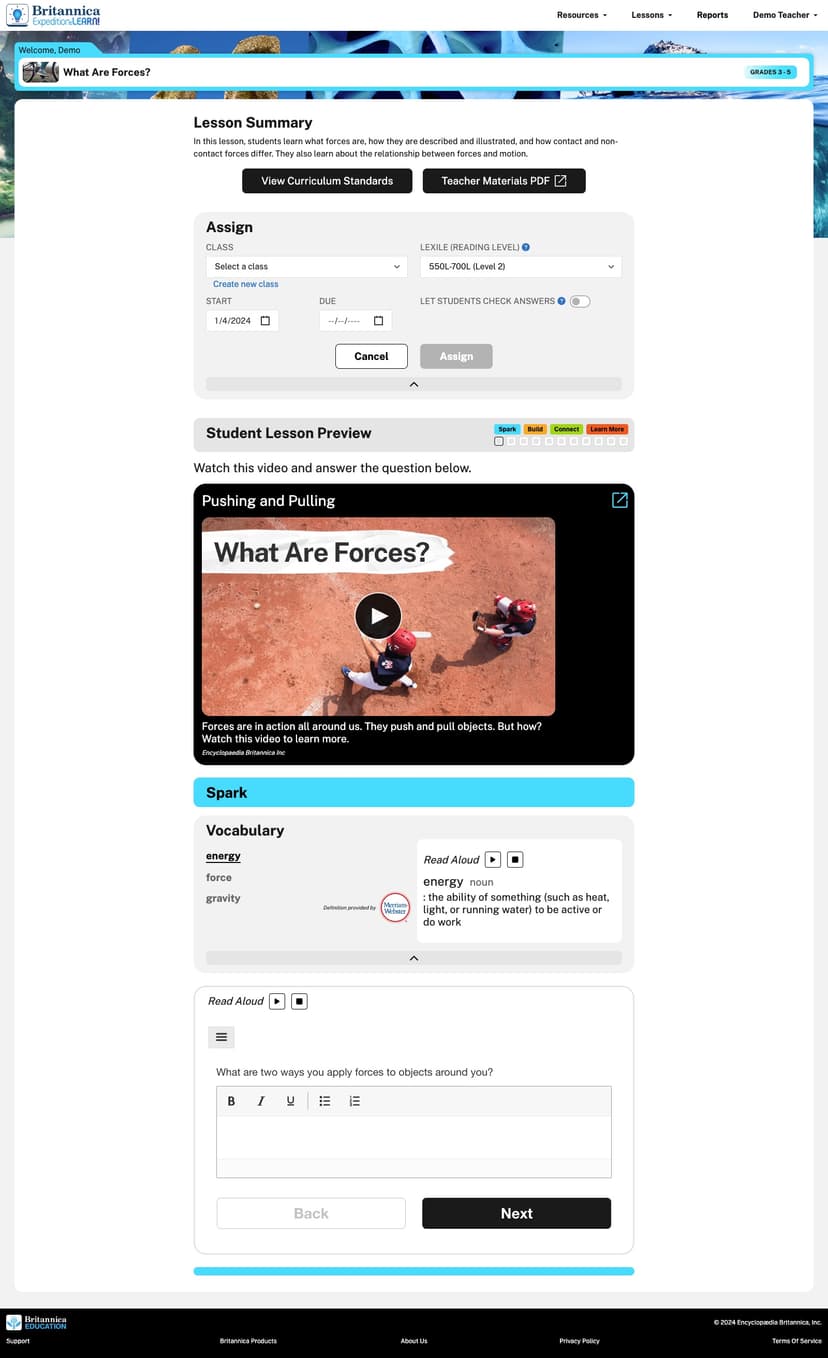 Britannica ImageQuest screenshot 1