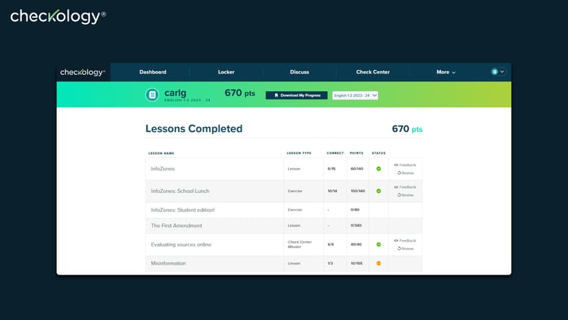 Checkology® Virtual Classroom screenshot 2