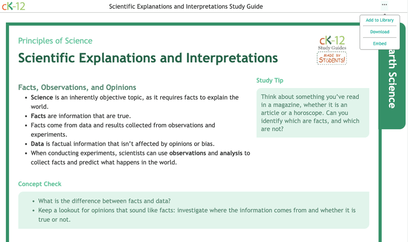 CK-12 Study Guides screenshot 1