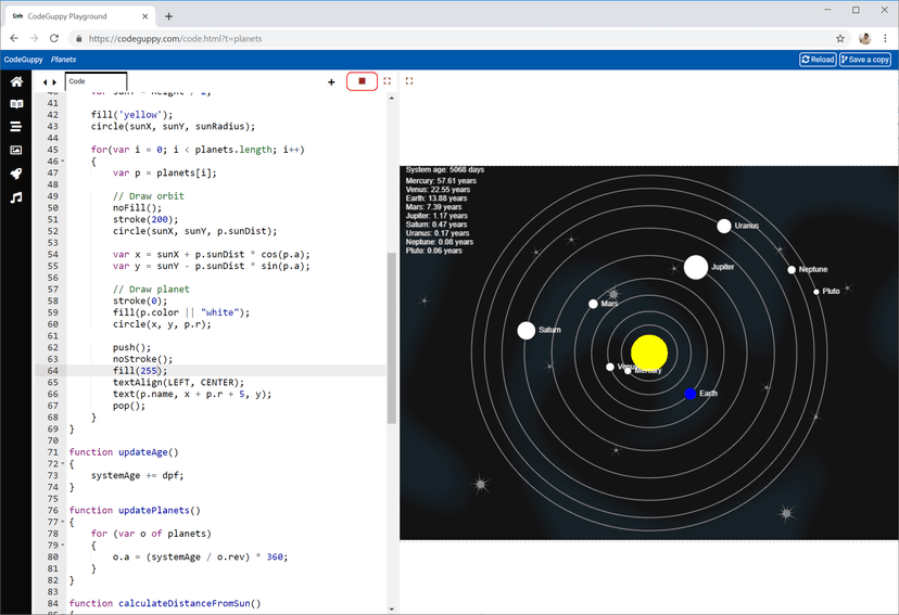 CodeHS screenshot 1