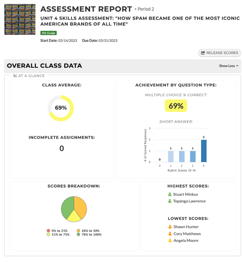 CommonLit's Digital Library screenshot 4