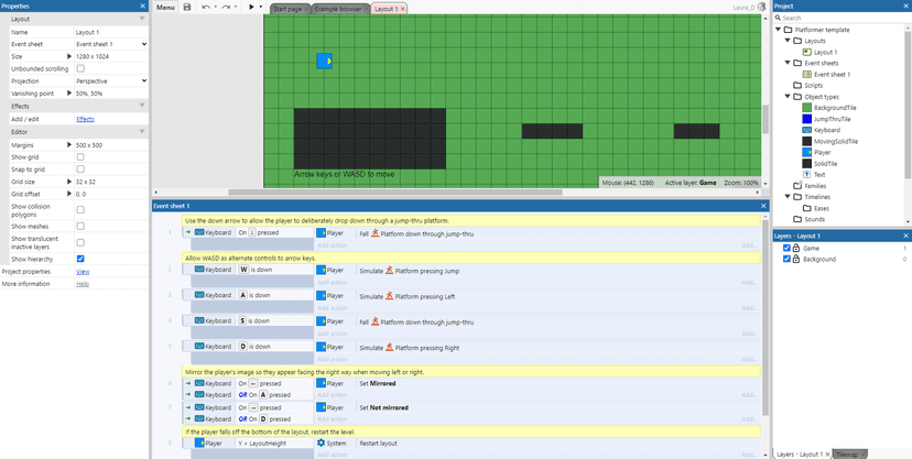 Construct 3 screenshot 2