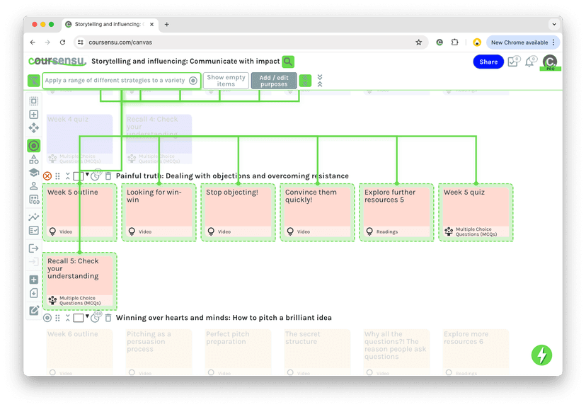 Coursensu screenshot 2