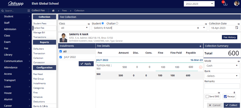 Edisapp School ERP screenshot 1