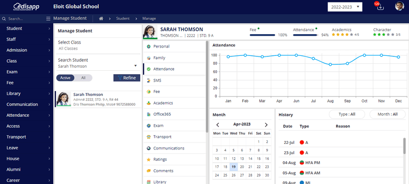 Edisapp School ERP screenshot 2
