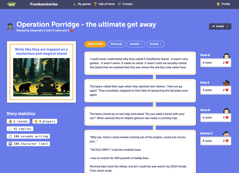 Frankenstories screenshot 2