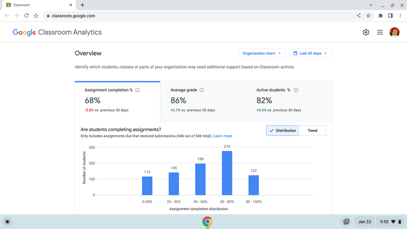 Google Classroom screenshot 1