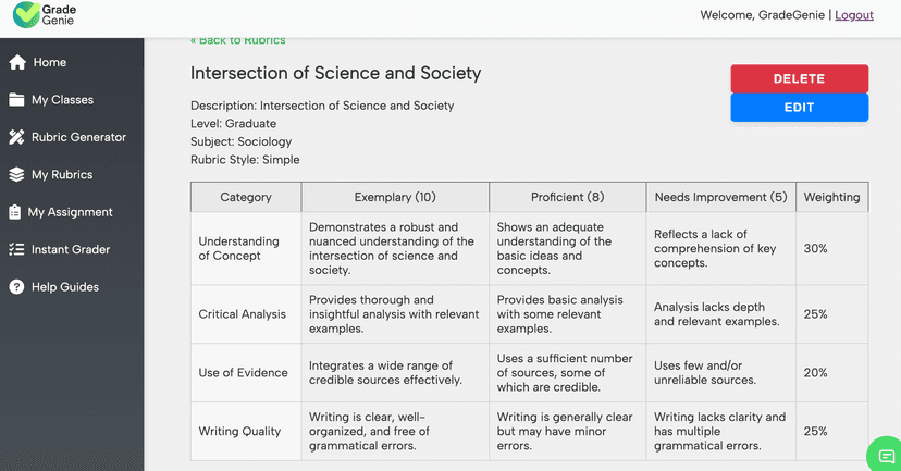 GradeGenie screenshot 1