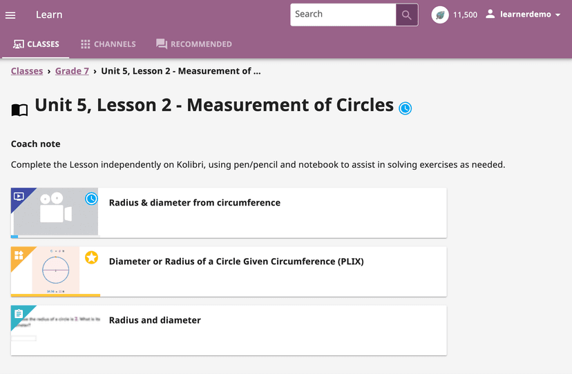 Kognity screenshot 1