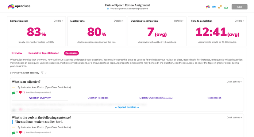 OpenClass screenshot 2