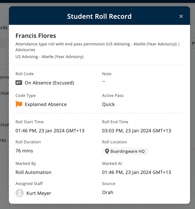 Orah Attendance Management screenshot 2