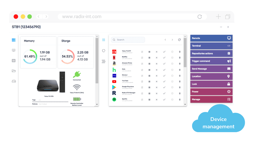 Radix VISO Device Management screenshot 2