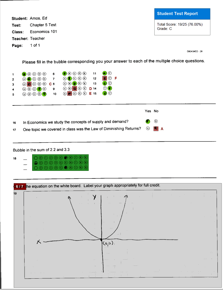 Remark Test Grading screenshot 2