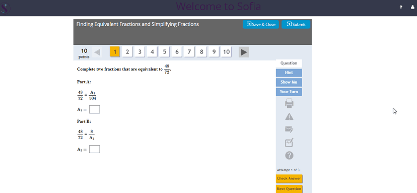 Socrative screenshot 1