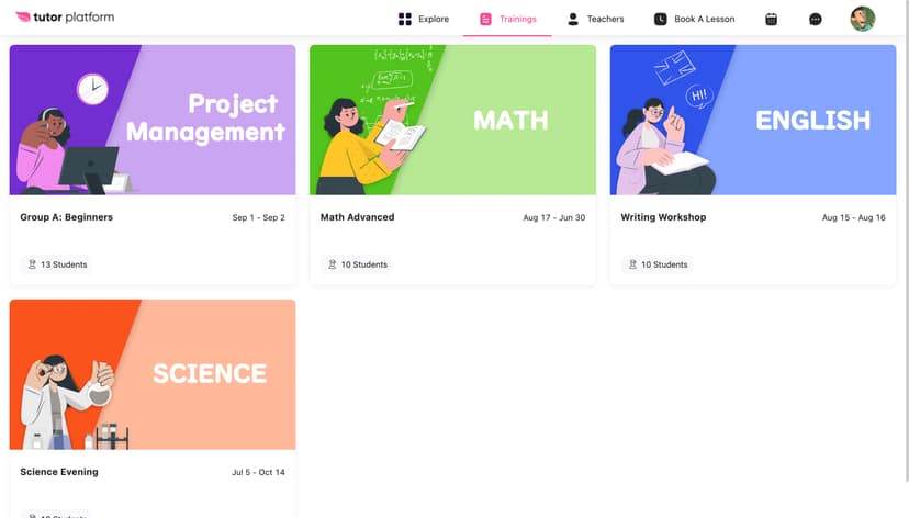 Tutor Platform screenshot 2