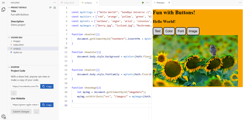 Visual Studio Code for Education screenshot 1