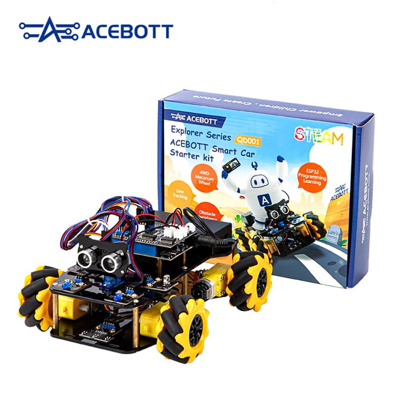 ACEBOTT QD001 ESP32 4WD Mecanum Wheel Camera WiFi STEM STEAM Programming Smart Robot Car kit screenshot 4