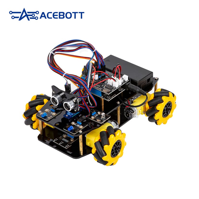 ACEBOTT QD001 ESP32 4WD Mecanum Wheel Camera WiFi STEM STEAM Programming Smart Robot Car kit screenshot 1