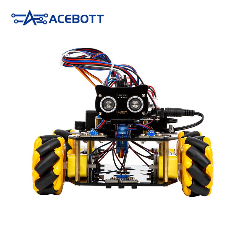 ACEBOTT QD001 ESP32 4WD Mecanum Wheel Camera WiFi STEM STEAM Programming Smart Robot Car kit screenshot 3