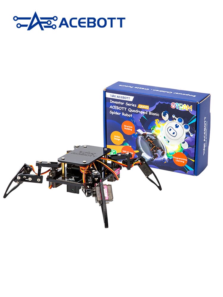 ACEBOTT QD020 ESP8266 Quadruped Bionic Spider Robot kit with Arduino/ACECode (Scratch) screenshot 1