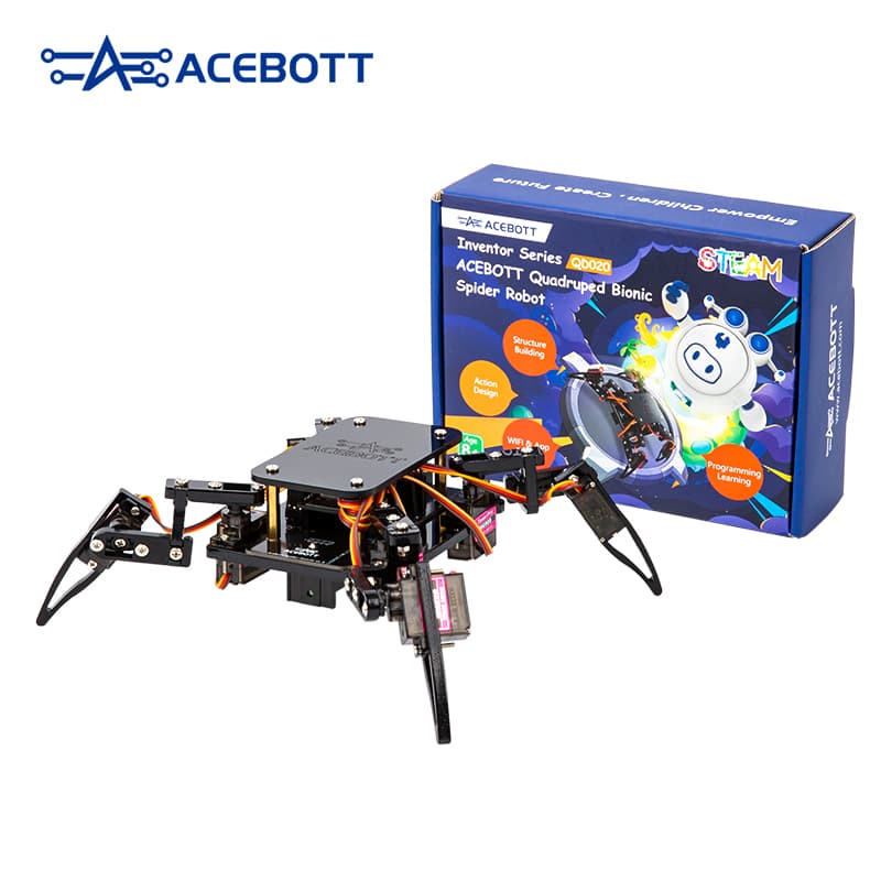 ACEBOTT QD020 ESP8266 Quadruped Bionic Spider Robot kit with Arduino/ACECode (Scratch) screenshot 3