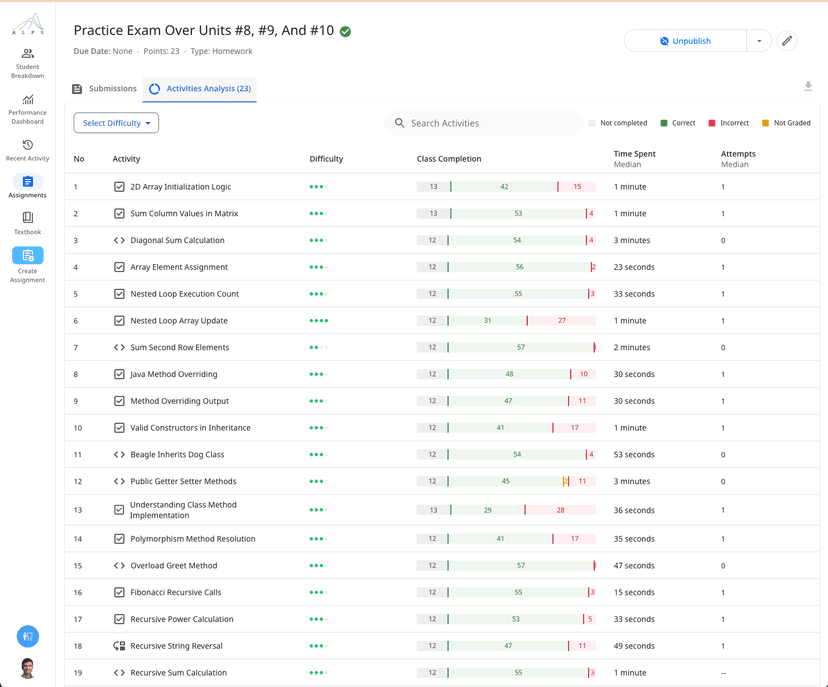 Alps Adaptive Learning Platform for Schools screenshot 1
