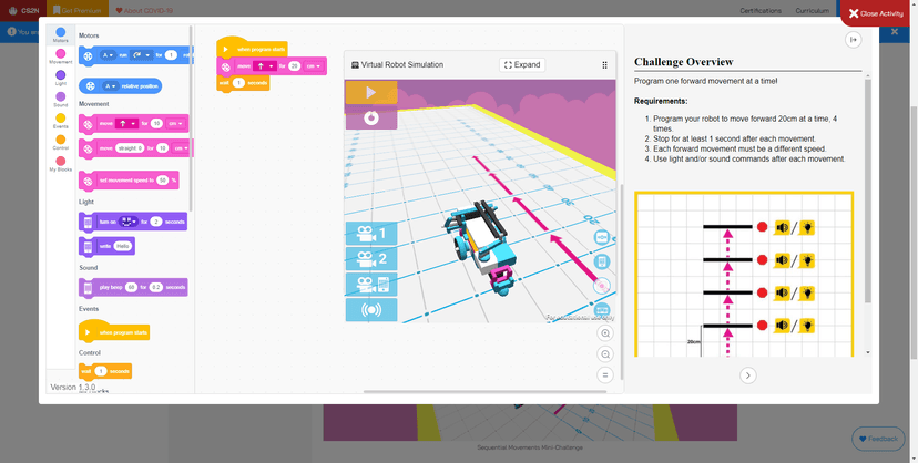 Coding and Computational Thinking with Virtual SPIKE Prime screenshot 1