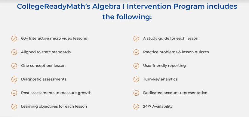 CollegeReadyMath - Algebra I Intervention screenshot 2