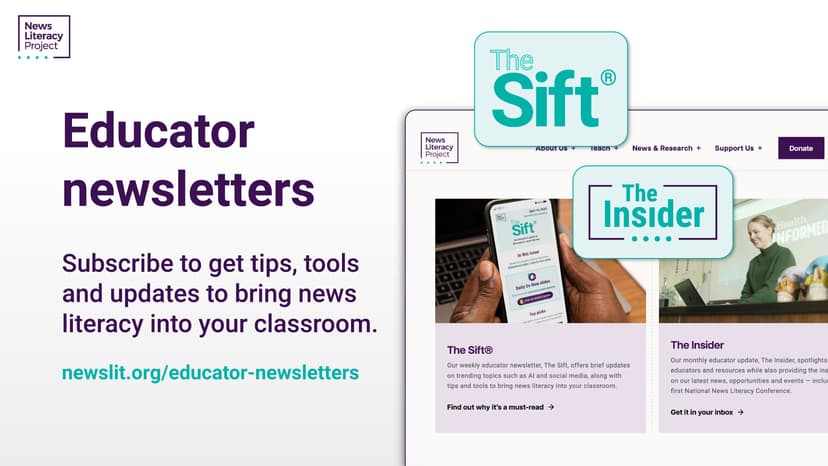 News Literacy Project Resource Library screenshot 2