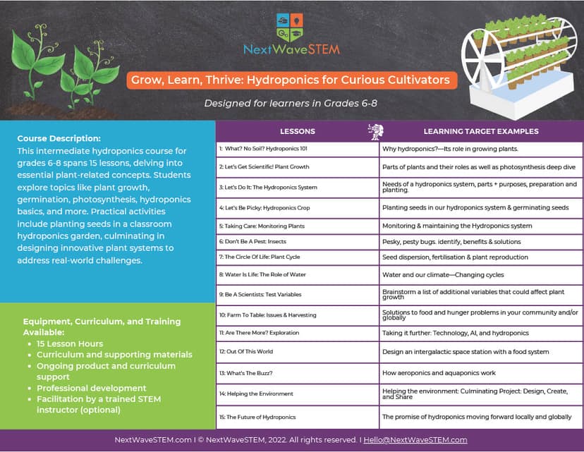 NextWave STEM: Plants and Hydroponics screenshot 2